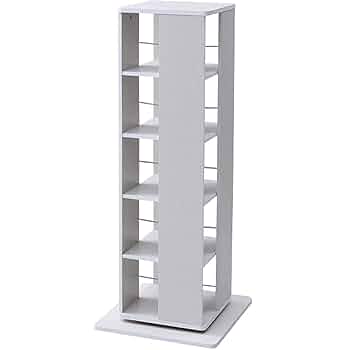 Amazon｜回転本棚 幅45×奥行45×高さ115.5cm 5段 壁付け・角置き